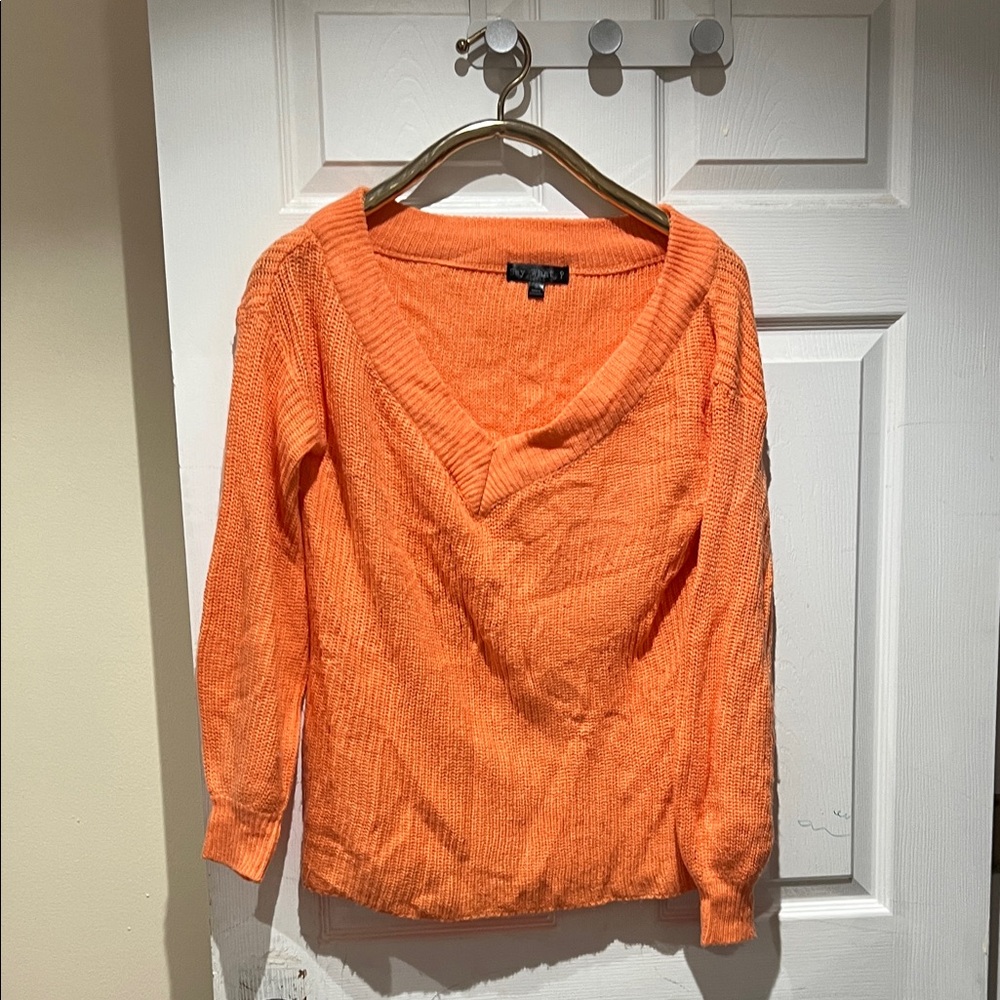 Say What? Bright Orange Knit Top